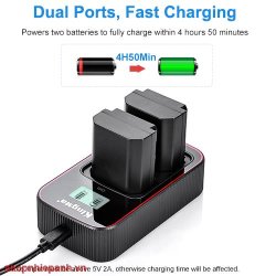 thumbnail Combo 2 pin 1 sạc đôi Kingma LCD BM058 for Sony NP-FZ100 sony A7III A7SIII A7RIII A74 A7RIV A7M4 A9 A6600 - 3