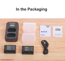 thumbnail Combo 2 pin 1 sạc đôi Kingma LCD BM058 for Sony NP-FZ100 sony A7III A7SIII A7RIII A74 A7RIV A7M4 A9 A6600 - 8