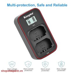 thumbnail Combo 2 pin 1 sạc đôi Kingma LCD BM058 for Sony NP-FZ100 sony A7III A7SIII A7RIII A74 A7RIV A7M4 A9 A6600 - 0