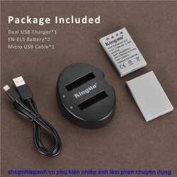 thumbnail Combo 2 pin 1 sạc Kingma LCD BM015 for Nikon EN-EL5 Nikon Coolpix 3700, 4200, 5200, 5900, 6000, 7900, P3, P4, P80, P90, P100, P500, P510, P520, P530, P5000, P5100, P6000, S10 - 1