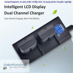 thumbnail Combo 2 pin 1 sạc Kingma LCD BM048 2200MAH for sony NP-F550 F570 F770 F970 - 1