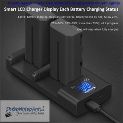 thumbnail Combo 2 pin 1 sạc Kingma LCD BM048 2200MAH for sony NP-F550 F570 F770 F970 - 2