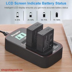 thumbnail Combo 2 pin 1 sạc Kingma LCD BM058 for  Canon LP-E17 EOS R10, R100, R50, R7, R8. RP, Rebel T8i, T7i, T6i, T6s, SL2, SL3, EOS M3, M5, M6 Mark II, 77D, 200D, 750D, 760D, 800D, 8000D - 0
