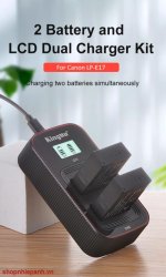 thumbnail Combo 2 pin 1 sạc Kingma LCD BM058 for  Canon LP-E17 EOS R10, R100, R50, R7, R8. RP, Rebel T8i, T7i, T6i, T6s, SL2, SL3, EOS M3, M5, M6 Mark II, 77D, 200D, 750D, 760D, 800D, 8000D - 2