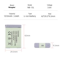 thumbnail Combo 2 pin 1 sạc Kingma LCD BM058 for Canon NB-13L G7X G7X2 G7X3 G9X SX720 - 3