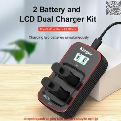 thumbnail Combo 2 pin 1 sạc Kingma LCD BM058 for Gopro Hero 13 - 3