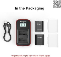 thumbnail Combo 2 pin 1 sạc Kingma LCD BM058 for Gopro Hero 13