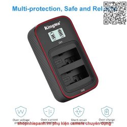 thumbnail Combo 2 pin 1 sạc Kingma LCD BM058 for Nikon EN-EL20 for Nikon 1 AW1, 1 J1, 1 J2, 1 J3, 1 S1, 1 V3, Coolpix A, P950, P1000.. - 5