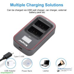 thumbnail Combo 2 pin 1 sạc Kingma LCD BM058 for Nikon EN-EL25 Z30 Z50 ZFC - 1