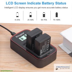 thumbnail Combo 2 pin 1 sạc Kingma LCD BM058 for Nikon EN-EL25 Z30 Z50 ZFC - 2