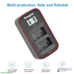 thumbnail Combo 2 pin 1 sạc Kingma LCD BM058 for Nikon EN-EL25 Z30 Z50 ZFC - 0