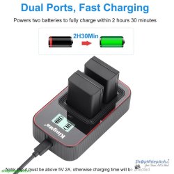 thumbnail Combo 2 pin 1 sạc Kingma LCD BM058 for Nikon EN-EL25 Z30 Z50 ZFC - 3