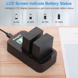 thumbnail Combo 2 pin 1 sạc Kingma LCD BM058 for Olympus BLH-1 OM-D E-M1 mark II - 3