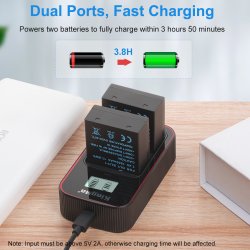 thumbnail Combo 2 pin 1 sạc Kingma LCD BM058 for Olympus BLH-1 OM-D E-M1 mark II - 4