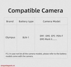 thumbnail Combo 2 pin 1 sạc Kingma LCD BM058 for Olympus BLN1 BLN-1 Pen F, OM-D E-M1, OM-D E-M5, OM-D E-M5 Mark II, OM-D E-P5 - 4