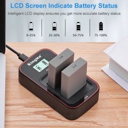 thumbnail Combo 2 pin 1 sạc Kingma LCD BM058 for Olympus BLS-1 / BLS-5 BLS-5, BLS-50, PS-BLS5 Battery for Olympus OM-5, OM-D E-M5 III, E-M10, E-M10 III, E-M10 IV, E-PL6, E-PL7, E-PL8, E-PL9, E-PL10, Stylus 1 Camera - 2