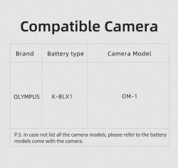 thumbnail Combo 2 pin 1 sạc Kingma LCD BM058 for Olympus K-BLX1 BLX-1 OM System OM-1 - 3