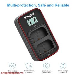 thumbnail Combo 2 pin 1 sạc Kingma LCD BM058 for Panasonic DMW-BLC12 FZ1000, FZ200 FZ300 DMC-G7, DMC-G6, DMC-G5,  DMC-G5K,GH2,  DMC-GH2K DMCGH2K, GH2K DMC-GH2S, DMC-GX8, DMW-BLC12PP, DMW-BLC12E, DMWBLC12, DMWBLC12PP, DMWBLC12E - 4