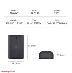 thumbnail Combo 2 pin 1 sạc Kingma LCD BM058 for Panasonic DMW-BLF19 GH5 GH5S GH4 GH3 G9 - 5