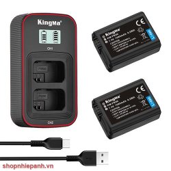 thumbnail Combo 2 pin 1 sạc Kingma LCD BM058 for Sony NP-FW50 Sony ZV-E10 A7 II, A6100, A6400, DSC-RX10 IV, DSC-RX10 II, RX10 III, Alpha 7, Alpha 7R, a7, a7R, A7s, A7s II, a3000 a5000 a6000 a6300 a6500