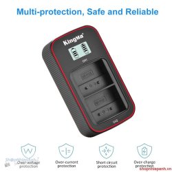 thumbnail Combo 2 pin 1 sạc Kingma LCD BM058 NP-T125 for Fujifilm GFX50S, GFX50R, GFX100 - 0