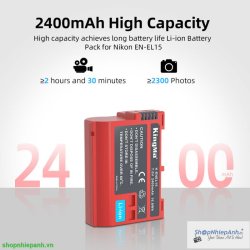 thumbnail Combo 2 pin 1 sạc Kingma LCD BM058Q ver 5 for Nikon EN-EL15 Z5 Z6 Z6II Z7 Z7II D7100 D200 D800 D810 D7000 D750 D7500 D600 D610 - 3