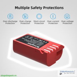 thumbnail Combo 2 pin 1 sạc Kingma LCD BM058Q ver 5 for Panasonic DMW-BLK22 BLF19 lumix S5 S5ii S5k S1ii G9 G9ii S9 GH5ii GH6 GH7 GH5 GH5S GH4 GH3 - 2