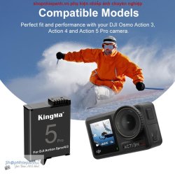 thumbnail Combo 2 pin 1 sạc Kingma LCD BM068 for Osmo action 5 Pro /4/3 - 5