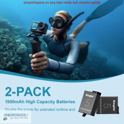 thumbnail Combo 2 pin 1 sạc Kingma LCD BM068 for Osmo action 5 Pro /4/3 - 1