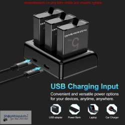 thumbnail Combo 2 pin 1 sạc Kingma LCD BM068 for Osmo action 5 Pro /4/3 - 3