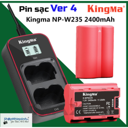thumbnail Combo 2 pin 1 sạc Kingma LCD for Fujifilm NP-W235 (2400mah)