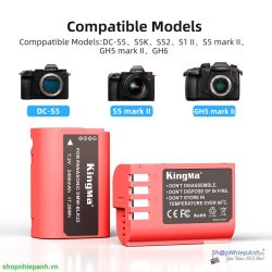 thumbnail Combo 2 pin 1 sạc Kingma LCD for Panasonic DMW-BLK22 ver 4 (2400mah) - 0