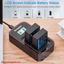 thumbnail Combo 2 pin 1 sạc đôi Kingma LCD BM058 for Fujifilm NP-W126 NP-W126S - 3