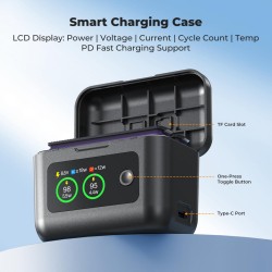 thumbnail Combo 2 pin và 1 sạc dual K&F concept for Insta360 X5 2700mah PD20W (KF28.0128S1) - 3