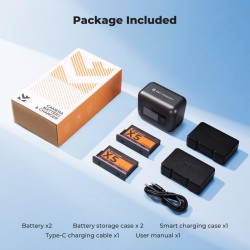 thumbnail Combo 2 pin và 1 sạc dual K&F concept for Insta360 X5 2700mah PD20W (KF28.0128S1) - 5