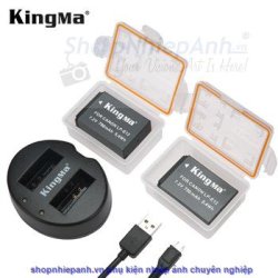 thumbnail Combo 2 pin và Sạc Đôi Kingma for Canon LP-E12 750mah