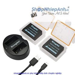 thumbnail Combo 2 pin và Sạc Đôi Kingma for Fujifilm NP-W126 1140mah