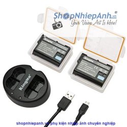thumbnail Combo 2 pin và Sạc Đôi Kingma for Nikon EN-EL15 1960 mah