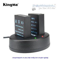 thumbnail Combo 2 Pin và Sạc đôi Kingma for Nikon EN-EL20