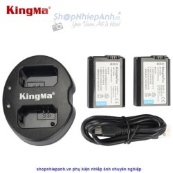 thumbnail Combo 2 pin và Sạc Đôi Kingma for sony NP-FW50