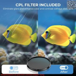 thumbnail Combo 3 filter macro 32X lens 40-90mm kèm filter CPL và Star - 3