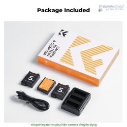 thumbnail Combo 3 pin 1 sạc K&F concept for DJI Osmo Action 5 Pro/4/3 camera 2100mah - 5