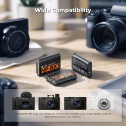 thumbnail Combo 3 pin 1 sạc K&F concept for Sony NP-BX1 1240mah(KF28.0134) - 0
