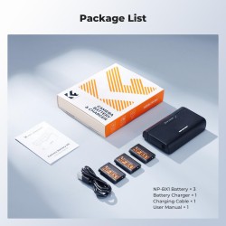 thumbnail Combo 3 pin 1 sạc K&F concept for Sony NP-BX1 1240mah(KF28.0134) - 4