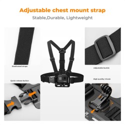 thumbnail Combo 4 món dây đeo đầu đeo ngực đeo tay đeo balo K&F concept for action camera và smartphone (SKU.2289) - 2