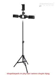 thumbnail Combo bộ chia 3 điện thoại khung kim loại và chân đứng chắc chắn