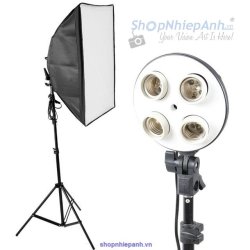 thumbnail Combo chuôi đèn 4 bóng và softbox 50x70cm - 0