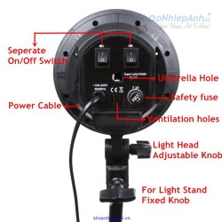 thumbnail Combo chuôi đèn 4 bóng và softbox 60x90cm - 1