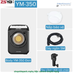 thumbnail Combo đèn led ZSYB YM-350 (330W)  kèm softbox chữ nhật tổ ong và chân đứng - 2