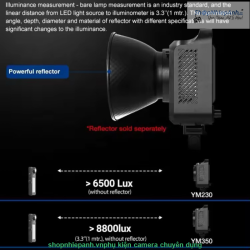 thumbnail Combo đèn led ZSYB YM-350 (330W)  kèm softbox chữ nhật tổ ong và chân đứng - 5